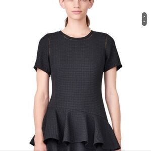 Rebecca Taylor Black Jacquard Dress Size 0